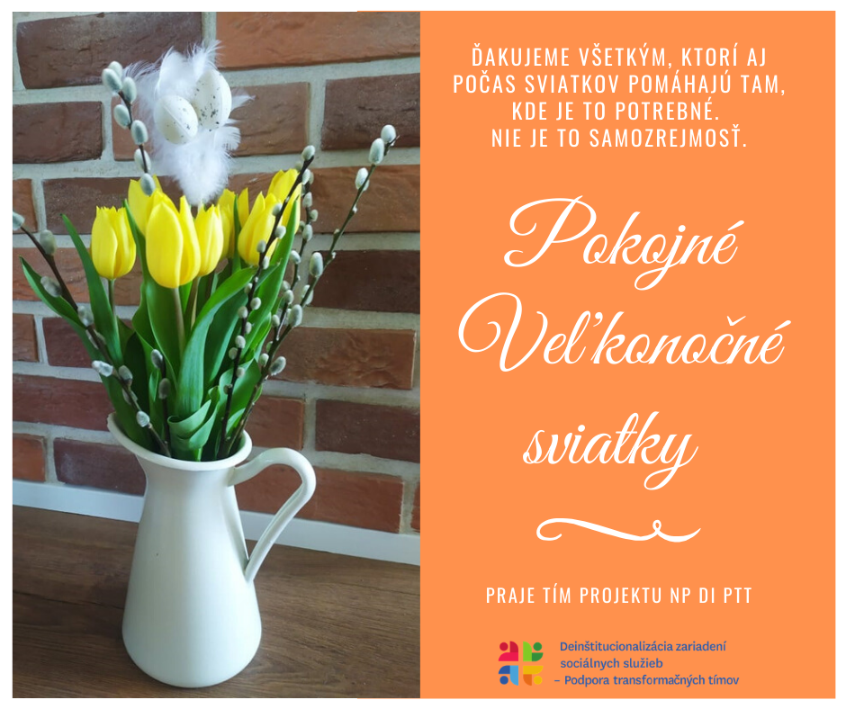 Ďakujeme všetkým, ktorí aj počas sviatkov pomáhajú tam, kde je to potrebné.
Nie je to samozrejmosť. Pokojné Veľkonočné sviatky praje tím NP DI PTT.
